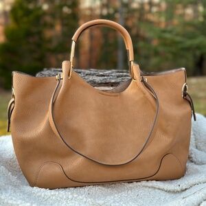 Sondra Roberts Squared Vegan Leather Shoulder Bag / Tote Bag